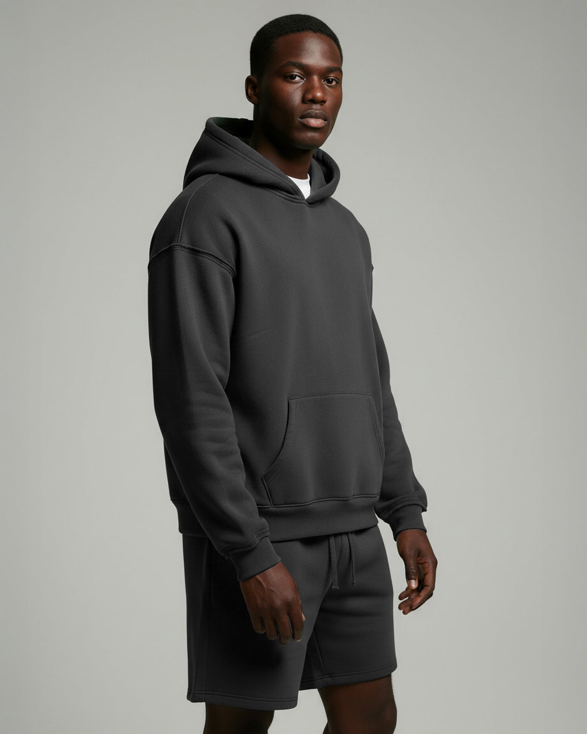 Heavyweight Pullover Hoodie & 5" Core Fleece Short Set - View 9