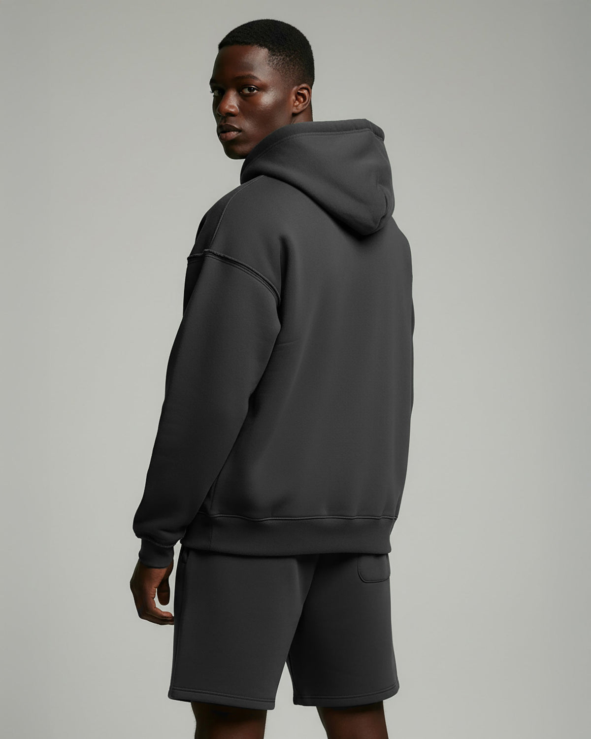 Heavyweight Pullover Hoodie & 5" Core Fleece Short Set - View 10