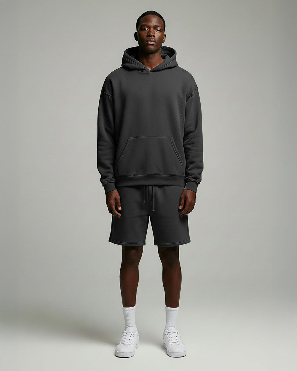 Heavyweight Pullover Hoodie & 5" Core Fleece Short Set - View 7
