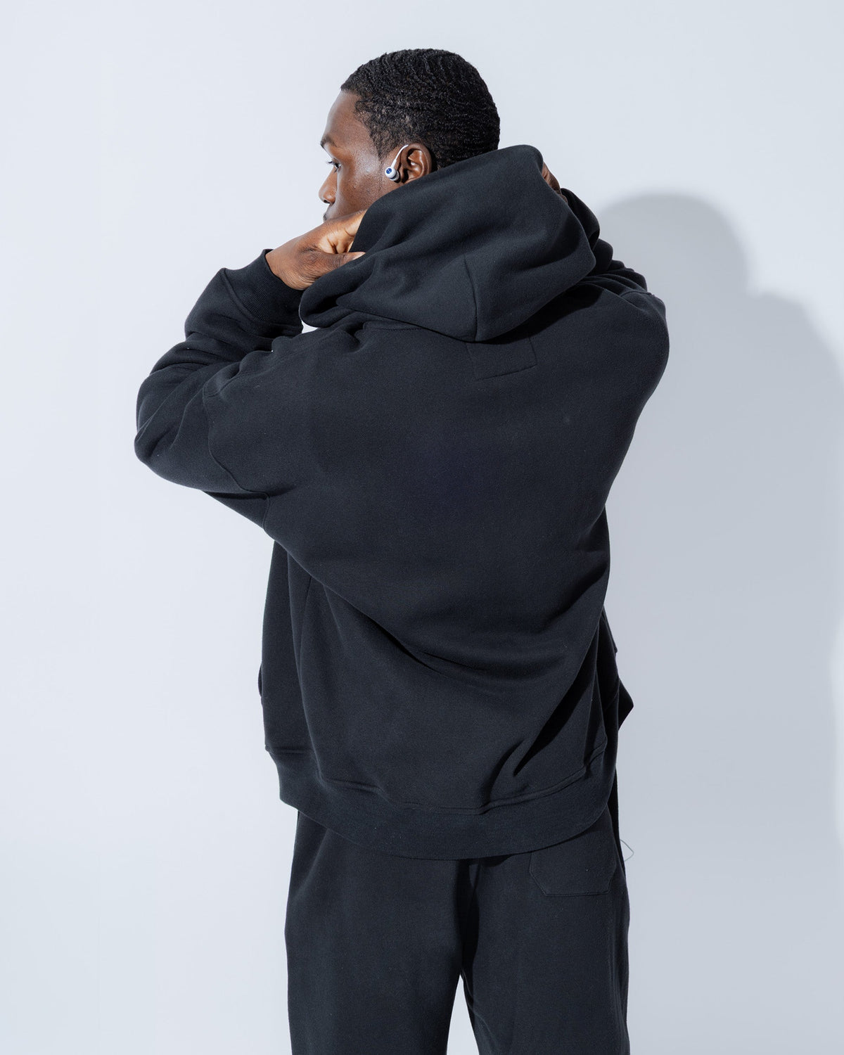 Heavyweight Full Zip Hoodie & 5" Fleece Short Set - View 4