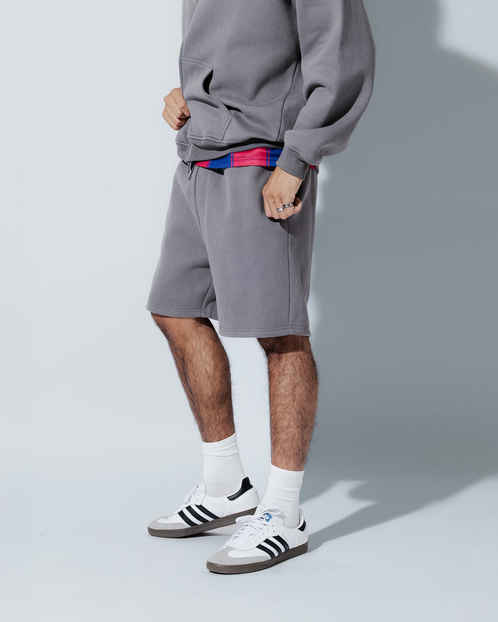 Heavyweight Full Zip Hoodie & 5" Fleece Short Set - View 22