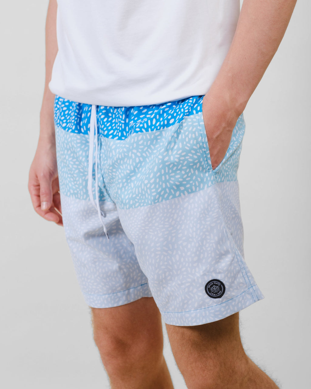 7"  Spotted Stripes Swim Short - View 8