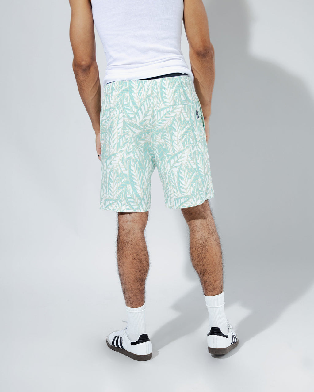 7" Abstract Leaves Swim Shorts - View 7