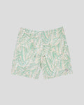 7" Abstract Leaves Swim Shorts - White - View 3