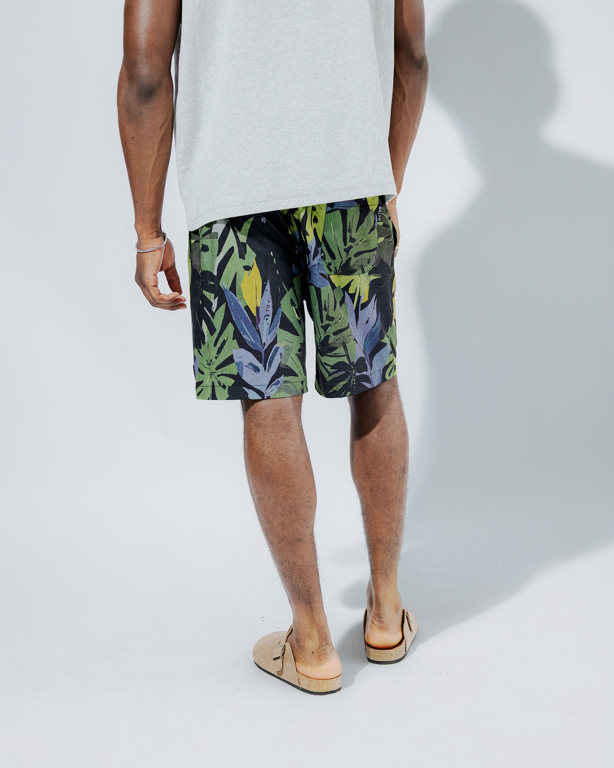 7" Painted Leaves Swim Short - View 5