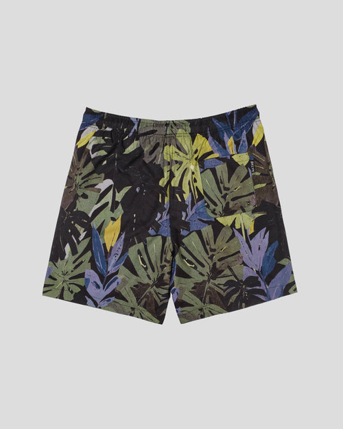 7" Painted Leaves Swim Short - View 2